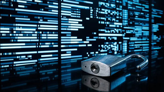 Roka, ki drži pametni telefon, na katerem so prikazani oblački s pogovorom z vizualnim učinkom modrih svetlobnih sledi in energetskih isker na črnem ozadju.